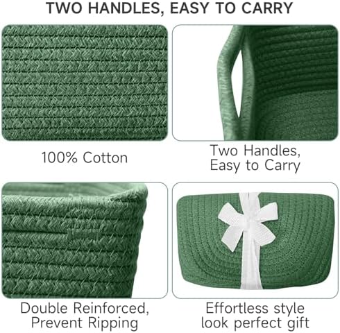 3 Pack Small Storage Baskets for Organizing, 11.8×7.8×5.1" - Image 6