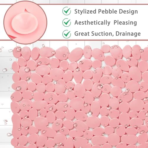 Pebble Shower Mat for Bathtub Non Slip Mat 35"X16" - Image 2