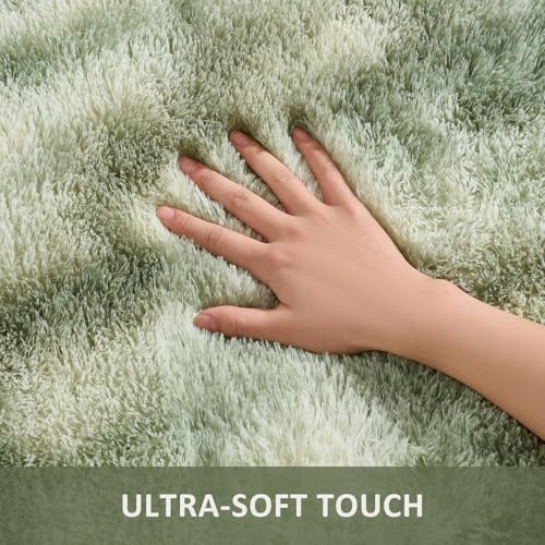 Ophanie Area Rugs for Bedroom Living Room, Color Green and White, Size 8' x 10' - Image 2