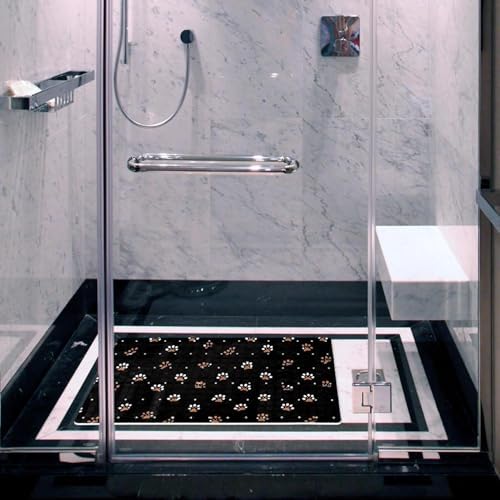 Bathtub Mat Non Slip 26.8x15.1 Inch, Dog Paws Pattern Shower Mat - Image 4