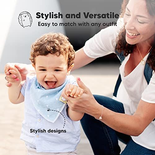 8pk Organic Baby Bandana Bibs for Drooling and Teething - Image 4