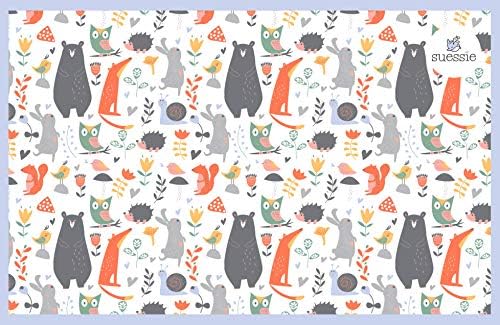 Suessie Disposable Placemats for Baby, Forest Animals by Suessie