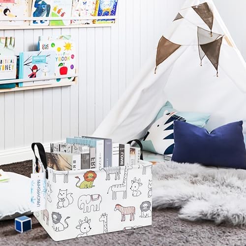 Rectangular Collapsible Simplified Zoo Storage Basket Nursery Organizer - Image 4