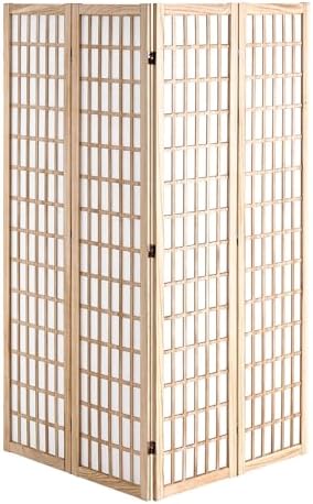 VEVOR Room Divider, 4 Panel Japanese Room Divider, Folding Privacy Screen Indoor - Image 4
