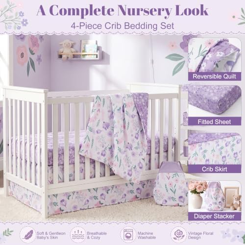 Hahafelt 4 Pieces Crib Bedding Set - Image 5