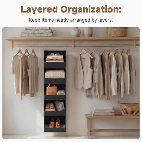 StorageWorks Basics Hanging Closet Organizer, Foldable Storage Organizer - Image 7