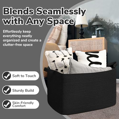 Goodpick Large Woven Rope Blanket Basket - Image 5