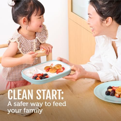Ello Clean Start Toddler Dinner Plate 2 Pack | BPA-Free Ceramic Plates - Image 6