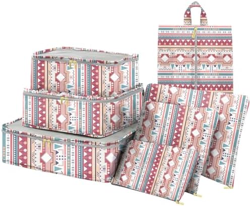 7 Set Packing Cubes Travel Luggage Organizers by BHAHB