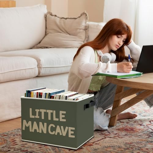 Little Man Cave Boys Storage Bins Box - Image 3