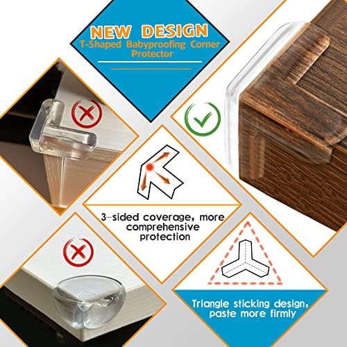 8 Pack Corner Protectors, T Shaped 1.4x1.4x1.4 in - Image 2