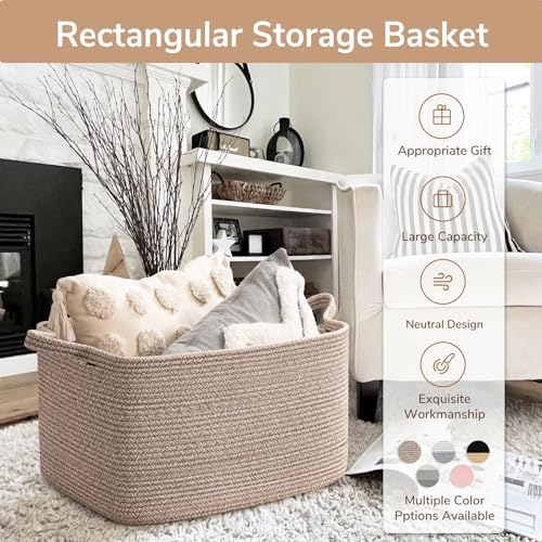 Goodpick Large Woven Rope Blanket Basket - Image 7