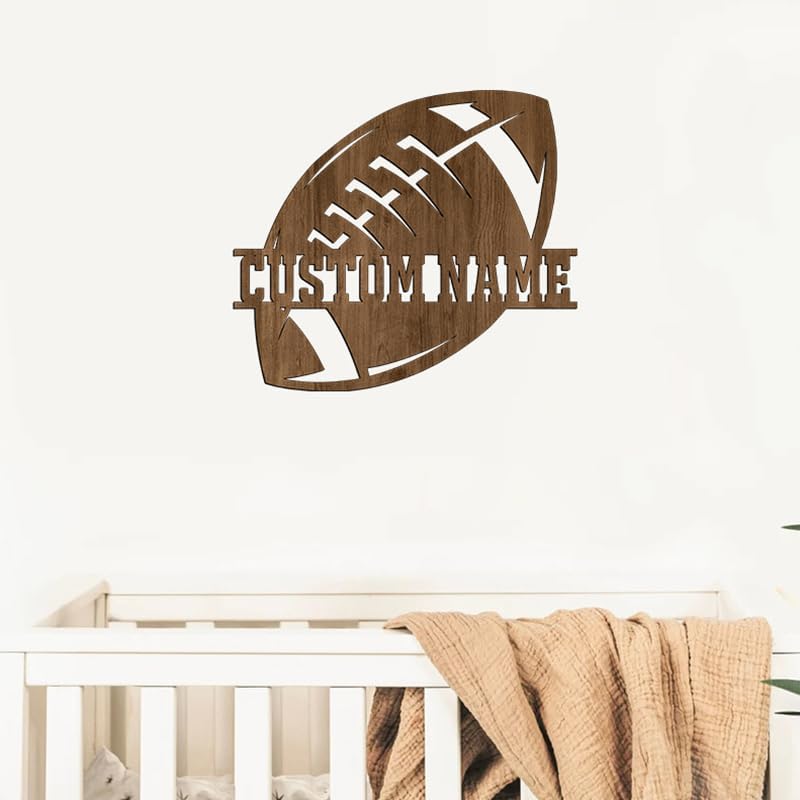 Personalized Football Gift, Wooden Baby Name Sign, Nursery Decor by IZI+POD