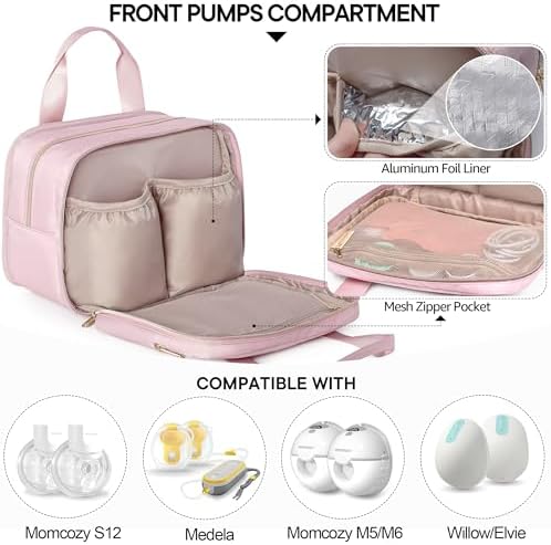Fasrom Wearable Breast Pump Bag, Insulated Pump Carrying Case - Image 2