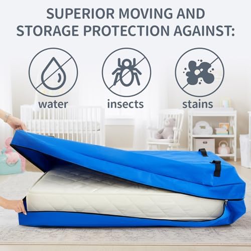 Colingmill 1 Pcs Reusable Crib Mattress Moving Bag, Oxford Cloth - Image 3