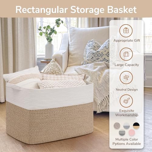 Goodpick 105L Extra Large Woven Rope Blanket Basket - Image 7