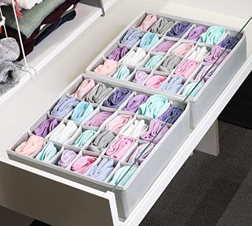 Simple Houseware 2 Pack Closet Sock Organizer, 24 Cell - Image 4
