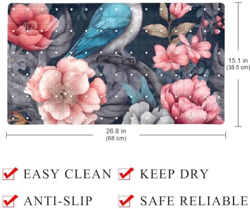 Non Slip Shower Mat Bathtub Mat 15.1x26.8 Inch, Quick Dry Bath Mat - Image 4