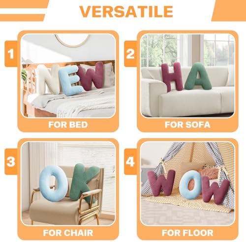 Yellow Alphabet G Pillow Decorative Sofa Couch Throw Pillow Novelty Nursey - Image 5
