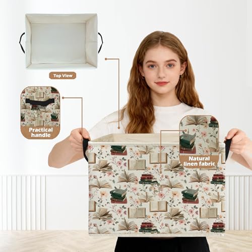 Book Lover Gifts Storage Box Bins, Decor - Image 2
