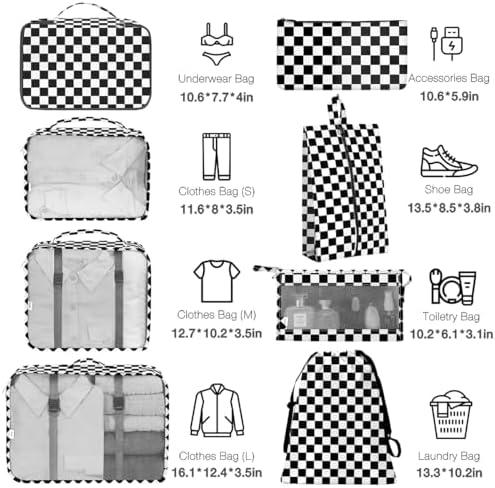 8 Set Packing Cubes for Suitcases, Packing Cube - Image 2