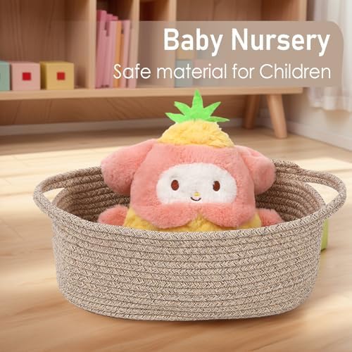 JMvicyroam Small Woven Basket, Empty Gift Basket, Oatmeal/3 Pack - Image 5