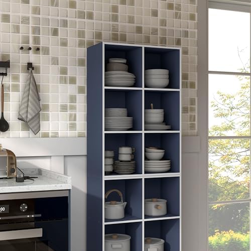 Homes: Inside + Out Apexa 6-Cube Storage Organizer Shelves, Stackable Wood - Image 6