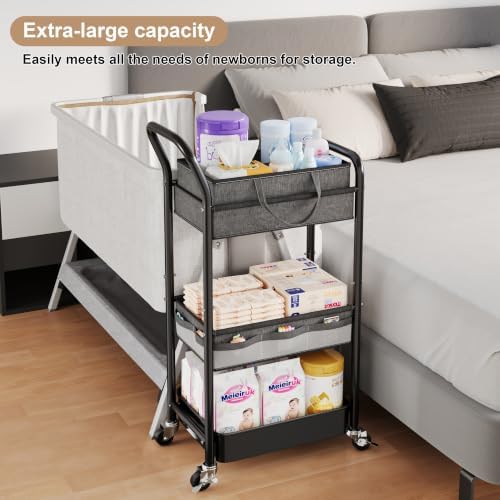 2-IN-1 Baby Diaper Caddy Cart - Image 4