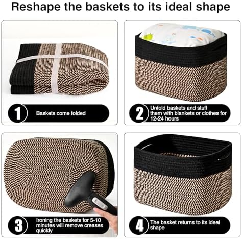 ICERZCZ Storage Baskets for Organizing Shelves, Toy Basket for Kid's Room - Image 7