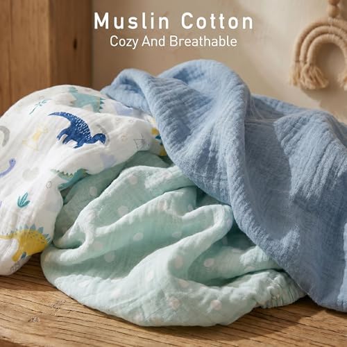 Gllquen Baby 3-Pack Muslin Cotton Bassinet Sheets - Image 4