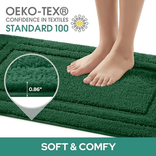 HOMEIDEAS Bathroom Rugs Sets 2 Piece, Super Soft and Absorbent Non Slip - Image 3