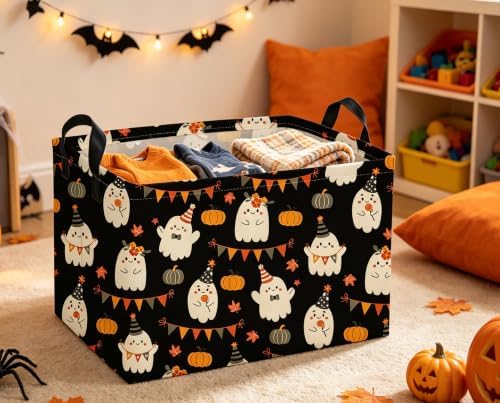 Rectangle Kids Baskets Halloween Basket Cute Storage Bin - Image 6