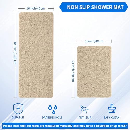 Hargiis Non Slip Bathtub Mat, Anti Slip Shower Mat, Fast Drying Bath Tub Mats - Image 2