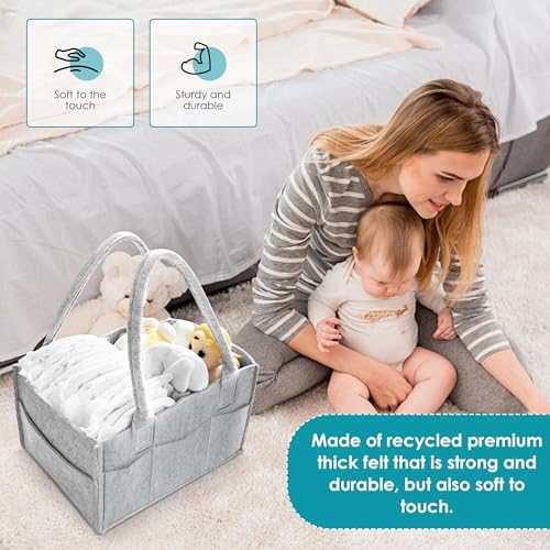 Cute Castle 4 Pack Diaper Caddy Organizer - Image 4