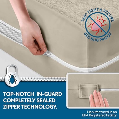 Guardmax King Mattress Encasement Zippered, 100% Waterproof Mattress Protector - Image 3