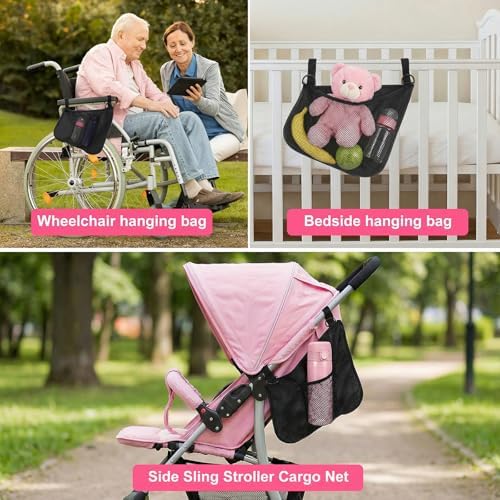 2 Pack Side Sling Stroller Organizer, Universal Portable Side Sling Stroller - Image 7