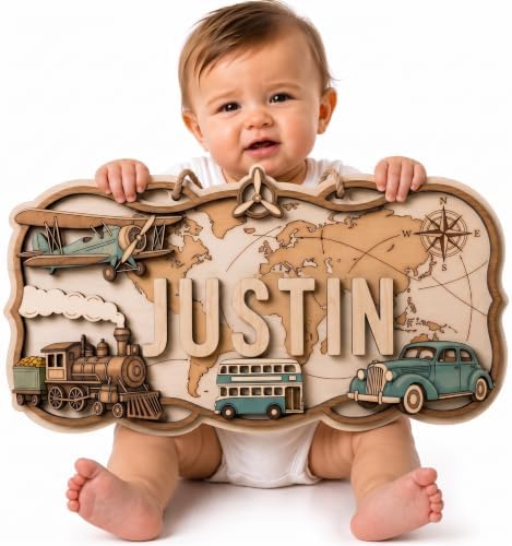 Custom Travel Nursery Name Sign by AydansUniqueFinds