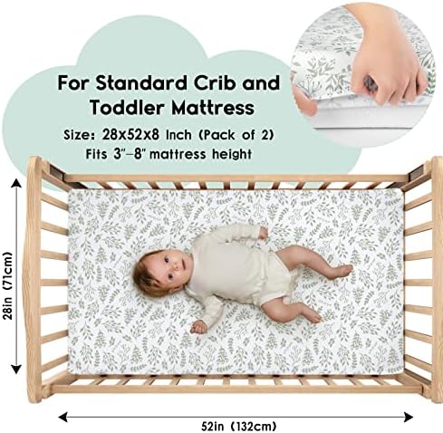 Yoofoss 2-Pack Baby Crib Sheets - Image 2