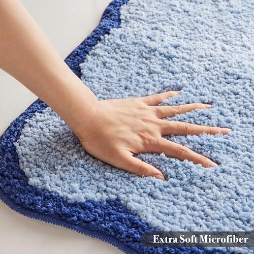 Ohocut Luxury Microfiber Scalloped Runner Rug, Anti Slip, Extra Soft - Image 4