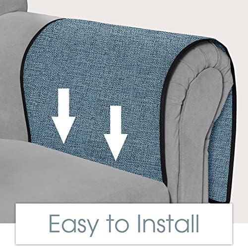 Joywell Remote Control Holder Armchair Caddy Armrest Organizer Grey-Blue - Image 4