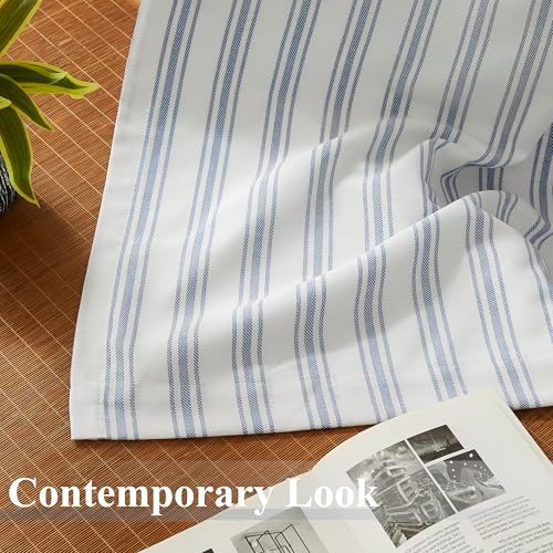 ZJDECOR Blue Striped Full Blackout Curtains 95 Inches Long - Image 6