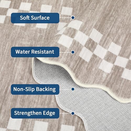 GarveeHome Washable Runner Rug 2x10 Modern Bordered Hallway Runner Rug - Image 5