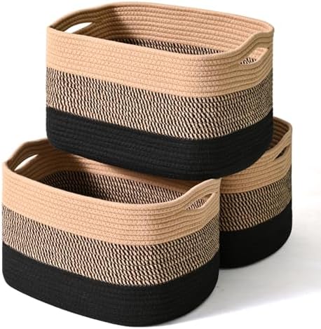 ICERZCZ Storage Baskets for Organizing Shelves, Decorative Baskets for Storage by ICERZCZ