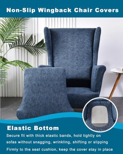CRFATOP Wingback Chair Covers Wing Armchair Slipcovers - Image 3