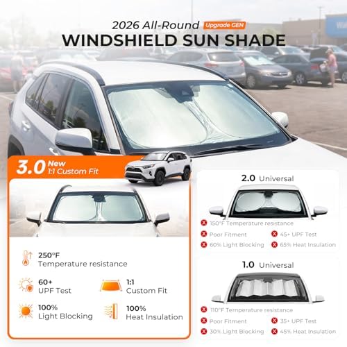DooGooCoo Windshield Sun Shade for Honda CRV 2017-2021 2022 Car Sun Shade - Image 2