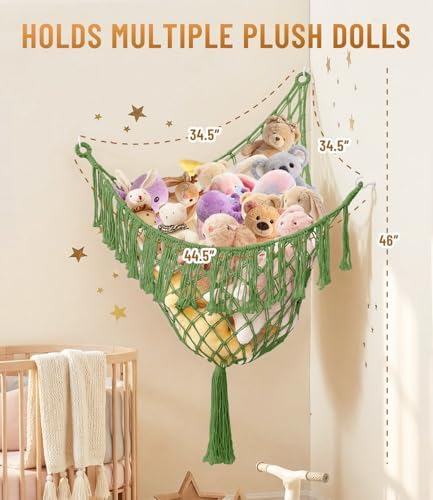 Lare Stuffed Animal Storage Hammock Corner Net - Image 5