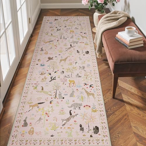 BESBLEE 2'6X6 Washable Kitchen Runner Rug, Animal Non Slip - Image 2