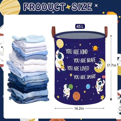 Space Decor for Boys Room Basket -Astronaut Decor Baby Hamper, Planets Stars - Image 3