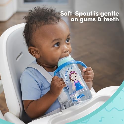 NUK Learner Cup, Ms. Rachel, 10 oz, 8+ Months, 2 pack – Soft Spout, Easy-Grip - Image 4
