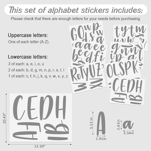 Boao Personalized Name Letter Wall Decal, Modern Calligraphy - Image 2